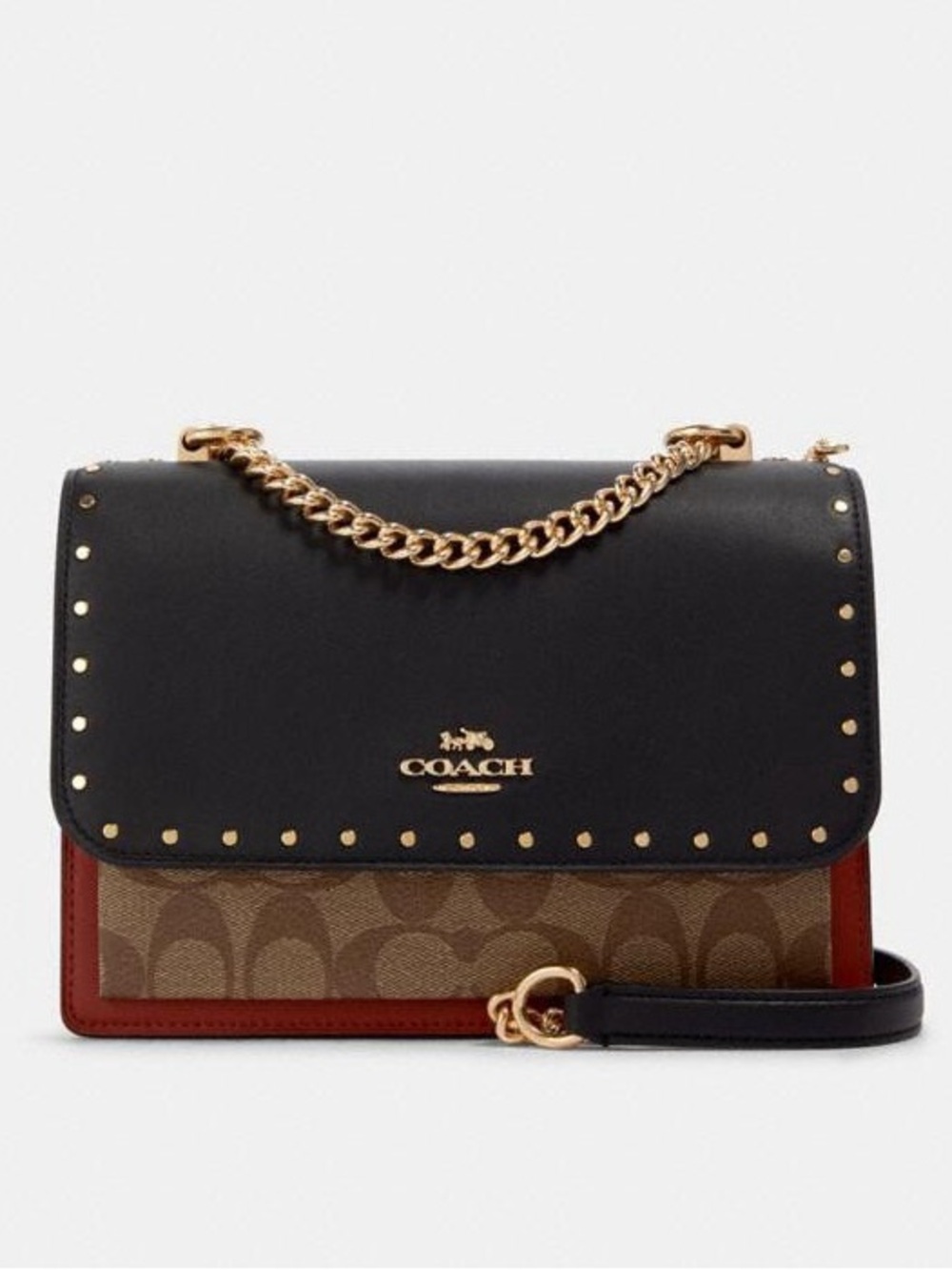 Coach • KLARE Crossbody Bag In Signature Canvas w Rivets Leather Purse 90400 - Picture 13 of 13